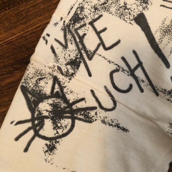 Vintage DC Cat Woman Batman graffiti print 2 sides- US Small Top Crop top- Rare - Picture 6 of 10